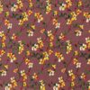SKU-02-咖啡底 100% Cotton Reactive Printed Pastoral Floral Fabric — Soft, Breathable & Summer-Friendly