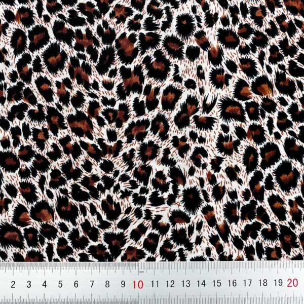 100% Cotton Woven Leopard Print Fabric — Soft & Breathable for Fashion Apparel