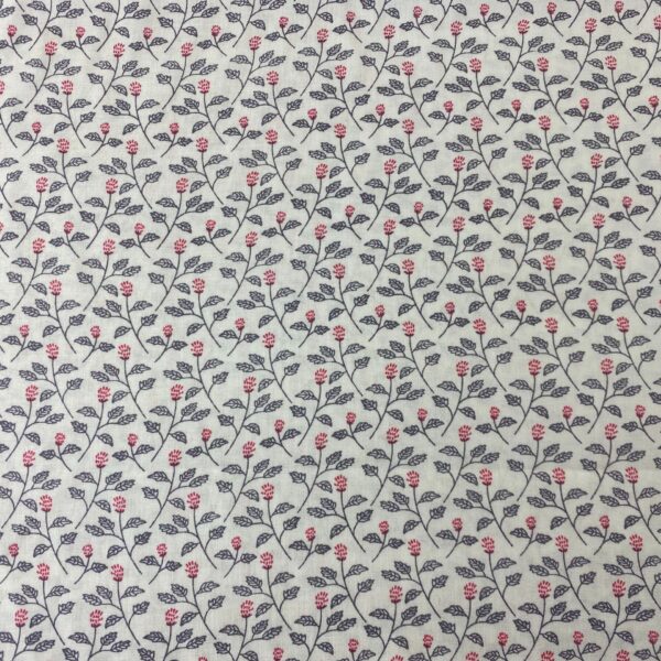100% Cotton Poplin Small Floral Reactive Fabric — Soft & High-Density Comfort