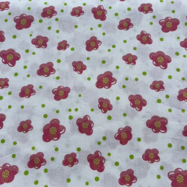 Cotton Poplin Floral Print Fabric — Country Style Spring Summer Dress Material