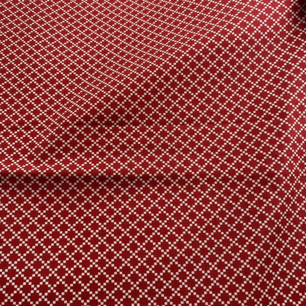 100% Cotton Poplin Geometric Plaid Fabric — Soft, Durable & Versatile