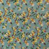 SKU-03-湖蓝底 100% Cotton Reactive Printed Pastoral Floral Fabric — Soft, Breathable & Summer-Friendly