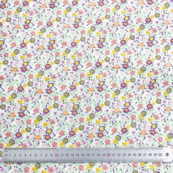 100% Cotton Woven Floral Fabric — Lightweight & Breathable for Kidswear