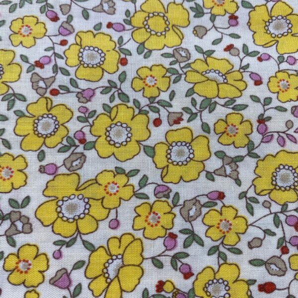 40s Cotton Printed Floral Fabric — Fresh & Lightweight for Summer Apparel