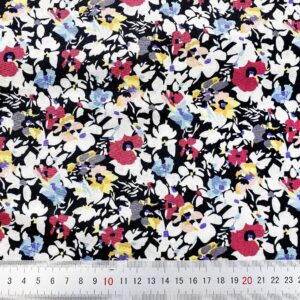 100% Cotton Reactive Printed Small Floral Poplin Fabric — Light & Breathable