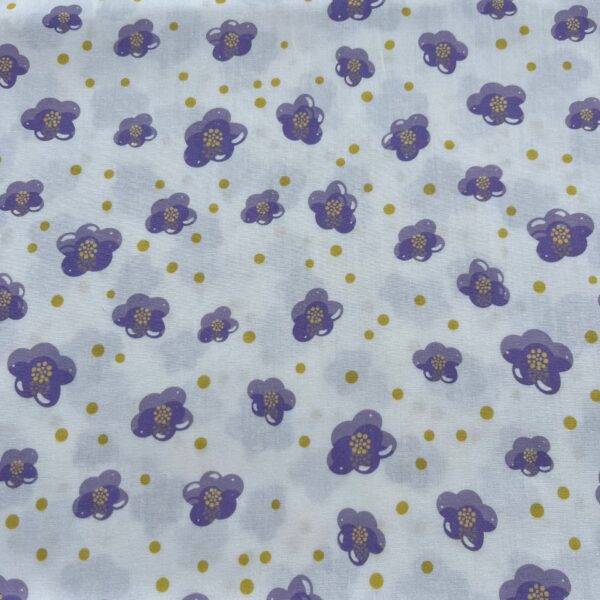 Cotton Poplin Floral Print Fabric — Country Style Spring Summer Dress Material
