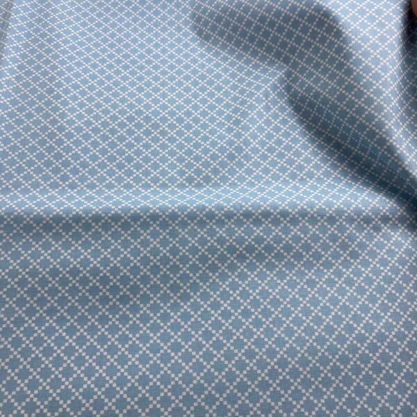 100% Cotton Poplin Geometric Plaid Fabric — Soft, Durable & Versatile