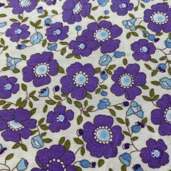 40s Cotton Printed Floral Fabric — Fresh & Lightweight for Summer Apparel