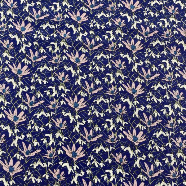 100% Cotton Reactive Printed Pastoral Small Floral Fabric — Soft, Breathable & Summer-Friendly