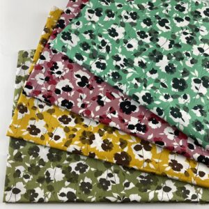 Floral Cotton Poplin Fabric — Lightweight Printed Material for Dresses & DIY Projects