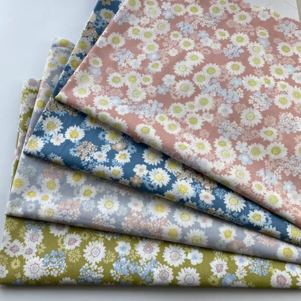 Small Floral Cotton Poplin Fabric — Soft Printed Fabric for Dresses & DIY Projects