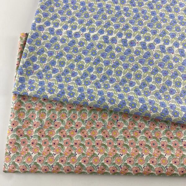 Soft Cotton Poplin Fabric for Summer Dresses — Korean Small Floral Print