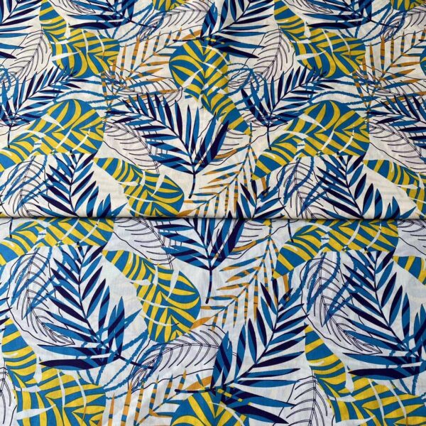 Hawaiian Cotton Poplin Fabric for Shirts and Shorts — Summer Beach Print