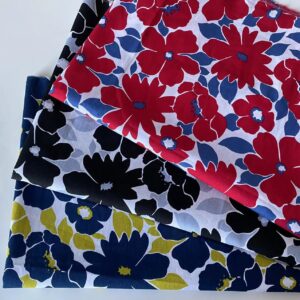 Large Floral Cotton Poplin Fabric for Dresses & Home Décor