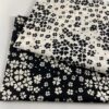 主图-01 100% Cotton Poplin Black & White Small Floral Fabric — Lightweight Apparel Use