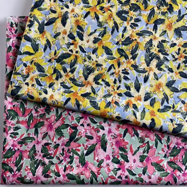100% Cotton Poplin Oil-Painting Style Printed Fabric — JXL-FB-0588