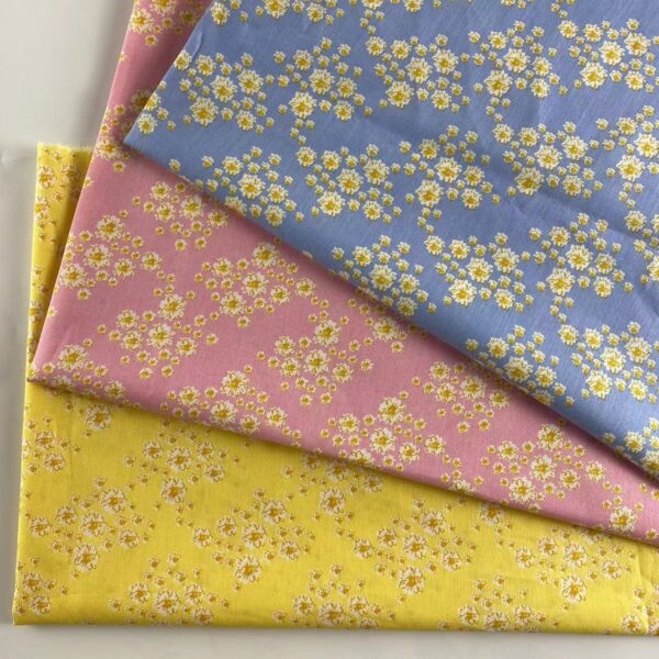 100% Cotton Poplin Tiny Floral Print Fabric — Soft, Lightweight & Colorfast