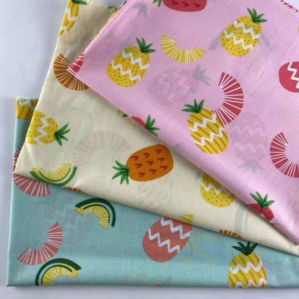 主图-01 100% Cotton Poplin Fruit Blossom Print Fabric — Soft, Breathable & Colorfast