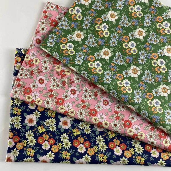 100% Cotton Poplin Spring/Summer Small Floral Fabric — Soft & Breathable for Apparel