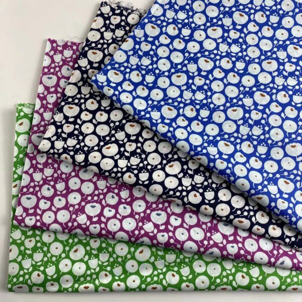 100% Cotton Poplin Micro Floral Print Fabric — Lightweight & Soft for Spring/Summer Tops