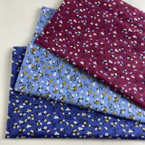 100% Cotton Poplin Mini Floral Fabric — Lightweight & Breathable for Dresses & Tops