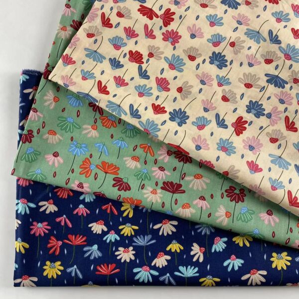 100% Cotton Reactive Printed Floral Fabric — Lightweight & Skin-Friendly