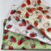 Cotton Strawberry Print Fabric for Dresses – 100% Cotton Poplin with Reactive Printing