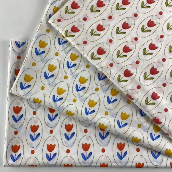 Cotton Floral Poplin Fabric for Clothing and Home Textiles – 100% Cotton Reactive Print