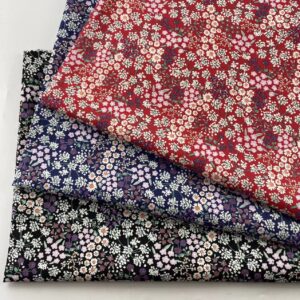 Vintage Floral Cotton Poplin Fabric for Dresses and Homewear – 100% Cotton Reactive Print