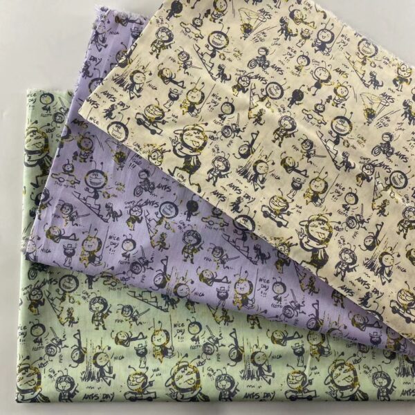 Cotton Poplin Cartoon Ant Print Fabric – Kidswear & Women’s Dresses