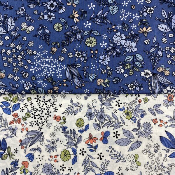 主图-01 Floral Cotton Poplin Fabric – 40s Reactive Print for Summer Dresses & DIY Projects