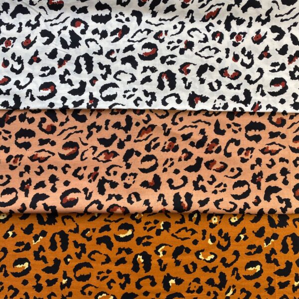 Leopard Print Cotton Fabric – 40s Reactive Printed Cloth for DIY & Fashion Sewing