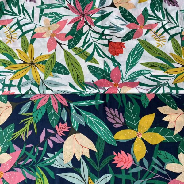 Hawaiian Tropical Print 100% Cotton Poplin Fabric – For Men’s Shirts, Beach Shorts & Summer Wear