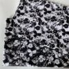 Black and White Floral Cotton Poplin Fabric – 100% Cotton Reactive Print
