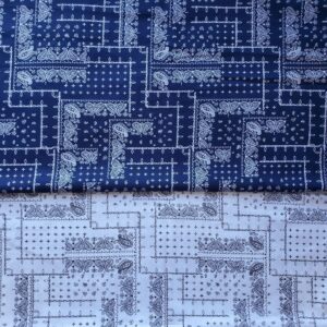 100% Cotton Printed Poplin Fabric — Soft Summer DIY Handkerchief Material