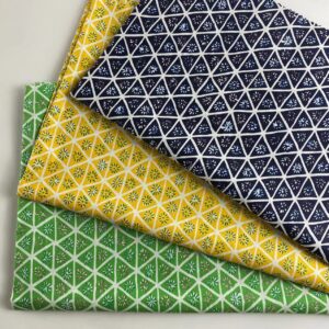 100% Cotton Printed Poplin Fabric — Geometric Pattern