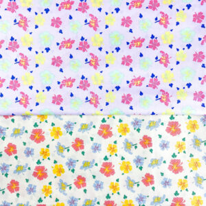 100% Cotton Floral Printed Fabric — Soft Poplin for Dresses & Masks