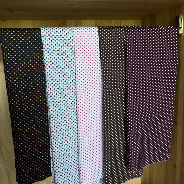 Small Polka Dot Cotton Poplin Fabric — Classic Printed Material for Shirts & Crafts