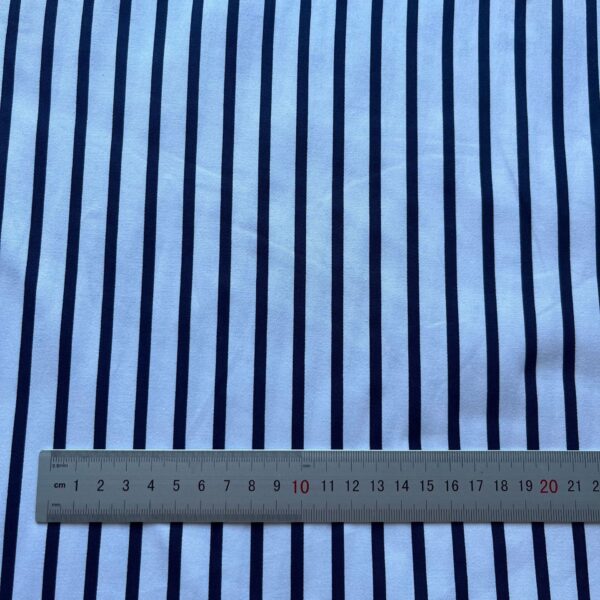 Striped Cotton Poplin Fabric — 0.5cm Reactive Printed Cotton Cloth