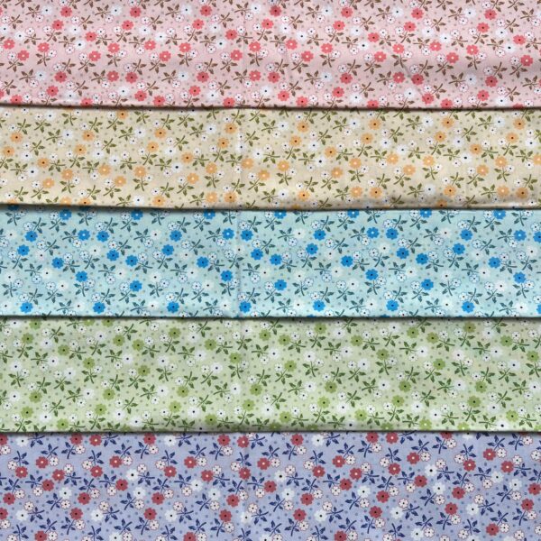 Cotton Poplin Floral Print Fabric — Country Small Flower Dress Material