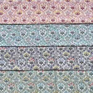 Cotton Poplin Floral Print Fabric — Country Garden Dress Material