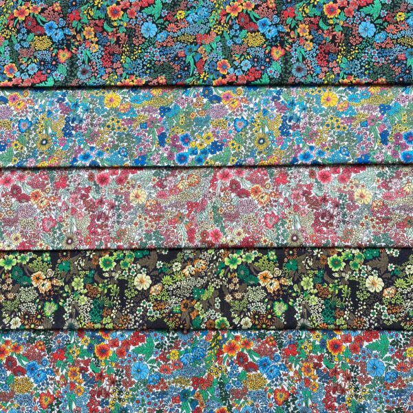 Cotton Poplin Small Floral Print Fabric — Country Style Dress Material