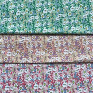 Cotton Poplin Floral Print Fabric — Country Style Dress Material