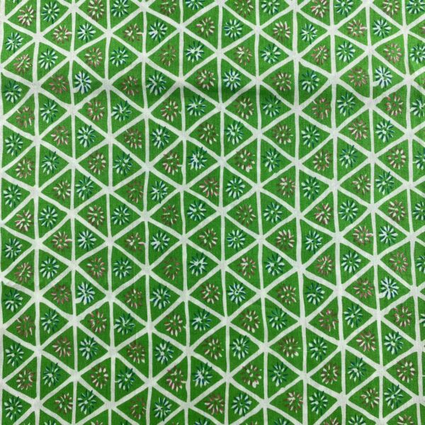 100% Cotton Printed Poplin Fabric — Geometric Pattern