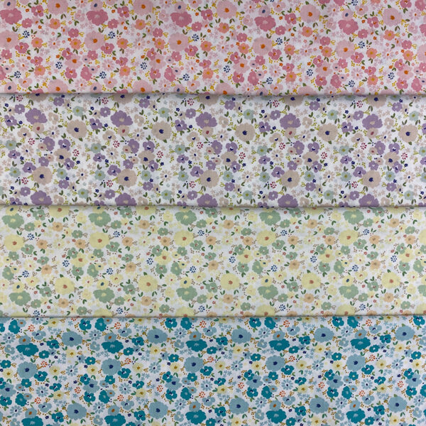 100% Cotton Daisy Printed Fabric — Fresh Floral Poplin for Dresses & Shirts