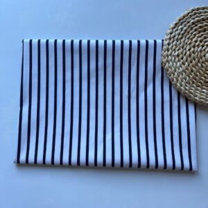 Striped Cotton Poplin Fabric — 0.5cm Reactive Printed Cotton Cloth