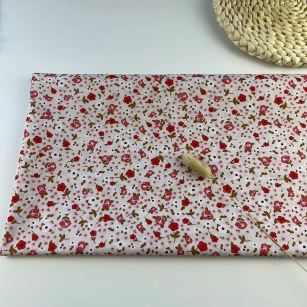 主图-02 Pastoral Floral Cotton Poplin Fabric — Soft Countryside Dress Material