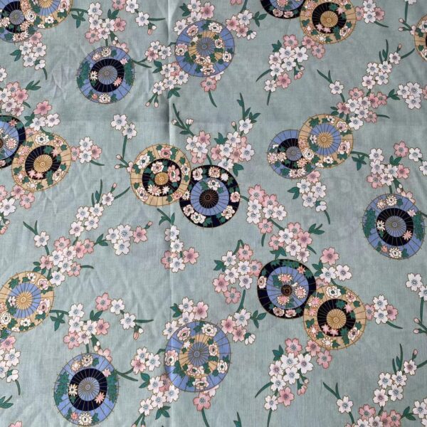 主图-02 Chinese Style Cotton Poplin Fabric — Traditional Floral Printed Dress Material