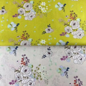 Vintage Floral Cotton Poplin Fabric for Handmade Dresses — Chinese-Inspired Print