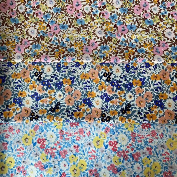 Small Blossom Cotton Poplin Fabric for Dresses & Kidswear